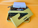 Olivetti Pluma 22 Green Typewriter - 1970s Italian Design - Working QWERTY with Case