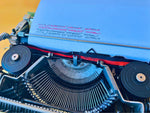 Olivetti Pluma 22 Green Typewriter - 1970s Italian Design - Working QWERTY with Case
