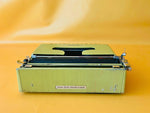 Olivetti Pluma 22 Green Typewriter - 1970s Italian Design - Working QWERTY with Case