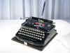 Erika Model 8 Manual Typewriter - Working 1930s German Machine - AZERTY Black Gloss