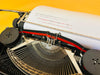 Royal 200 typing sample AZERTY typeface gray metal typewriter