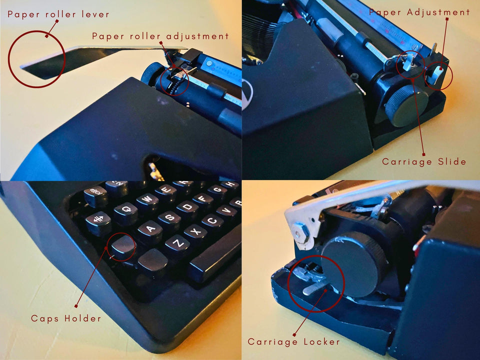 Kofa 100 Portable Typewriter - Working 1970s Manual Typewriter with Case - QWERTY