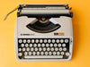 Working White Hermes Baby Typewriter | Swiss Ultra-Portable Typewriter with Case (Copy)