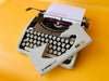 Working White Hermes Baby Typewriter | Swiss Ultra-Portable Typewriter with Case (Copy)
