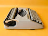 Working White Hermes Baby Typewriter | Swiss Ultra-Portable Typewriter with Case (Copy)