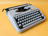 Working White Hermes Baby Typewriter | Swiss Ultra-Portable Typewriter with Case (Copy)