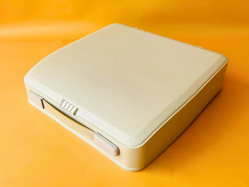 Working White Hermes Baby Typewriter | Swiss Ultra-Portable Typewriter with Case