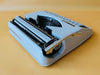 Working White Hermes Baby Typewriter | Swiss Ultra-Portable Typewriter with Case