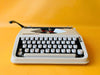 Working White Hermes Baby Typewriter | Swiss Ultra-Portable Typewriter with Case