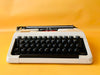 Working Vendex 100 Typewriter with Case | White & Black Portable with Case