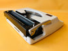 Working Vendex 100 Typewriter with Case | White & Black Portable with Case