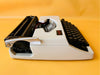 Working Vendex 100 Typewriter with Case | White & Black Portable with Case