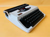 Working Vendex 100 Typewriter with Case | White & Black Portable with Case