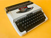 Working Brother 210 Typewriter | White 1970s Japanese Portable