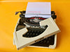 Working Brother 210 Typewriter | White 1970s Japanese Portable
