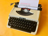 Working Brother 210 Typewriter | White 1970s Japanese Portable
