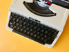 Working Brother 210 Typewriter | White 1970s Japanese Portable