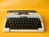 Working Brother 210 Typewriter | White 1970s Japanese Portable