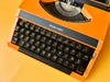 Working Orange Silver Reed Typewriter | Japanese Portable | SN: 91785461