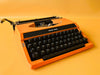 Working Orange Silver Reed Typewriter | Japanese Portable | SN: 91785461