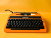 Working Orange Silver Reed Typewriter | Japanese Portable | SN: 91785461