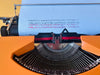 Crisp black and red type sample produced by this professionally revised Japanese Silver Reed (Serial 91785461)