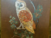 Vintage Owl Macrame Wall Hanging - 1970s Handmade Fiber Art - Boho Home Decor