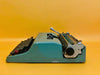 Working Olivetti Lettera 32 Typewriter | Teal Blue | QZERTY