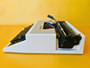 Working Typewriter Underwood 310 Gray and White with Case