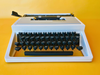 Working Typewriter Underwood 310 Gray and White with Case