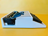 Working Typewriter Underwood 310 Gray and White with Case