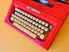 Olivetti Lettera 25 | Fire Engine Red | Pristine Time-Capsule Set with Original Bag