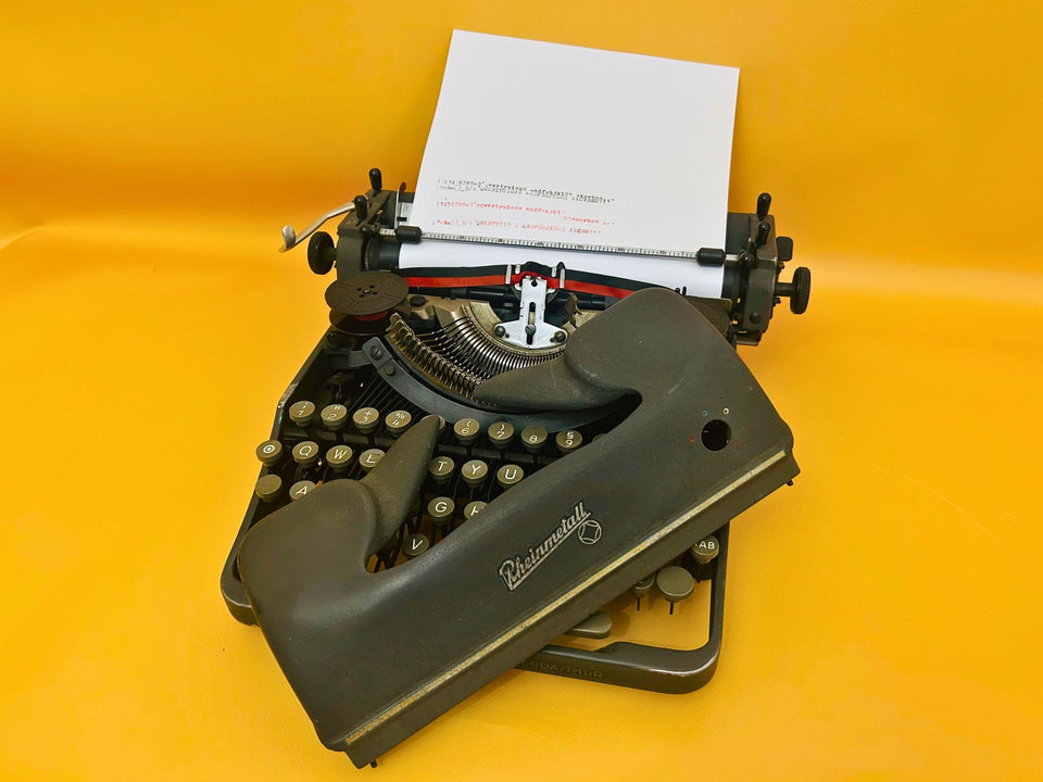 Rheinmetall KST Typewriter | German Engineering | QWERTY Keyboard | Fully Working