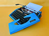 Royal Sahara Portable Typewriter Blue – Spanish QWERTY – With Case – Serviced & Working
