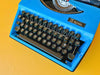 Royal Sahara Portable Typewriter Blue – Spanish QWERTY – With Case – Serviced & Working