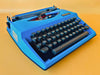 Royal Sahara Portable Typewriter Blue – Spanish QWERTY – With Case – Serviced & Working