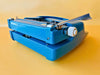 Imperial Safari Typewriter | Blue & White Portable Manual Typewriter | Spanish QWERTY | Serial S49 056912