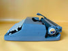 Working Brother Deluxe Typewriter | Blue Portable Manual Typewriter with Case | AZERTY