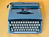 Close-up of Brother Deluxe AZERTY keyboard showing original keys and typing mechanism