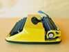 Brother Deluxe 800 Portable Typewriter - Working 1970s Yellow - QWERTZ with Case