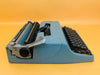 Working Olivetti Lettera 32 Typewriter | Blue Portable Manual Typewriter | AZERTY