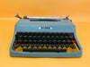 Working Olivetti Lettera 32 Typewriter | Blue Portable Manual Typewriter | AZERTY