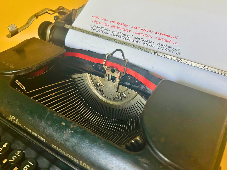 Fully functional pre-war Olympia Progress typewriter professionally serviced ypesample