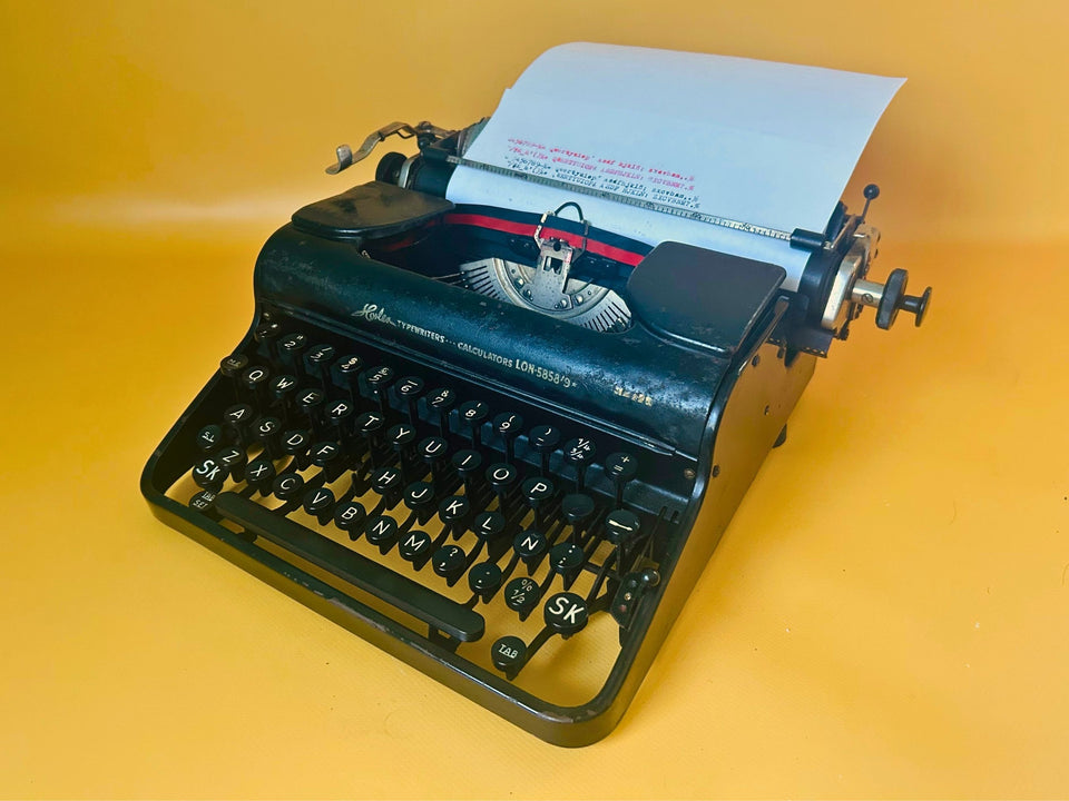 Olympia Progress Portable Typewriter – 1930s–1940s | With Case | Serviced & Working