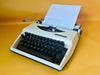 Adler Tippa Portable Typewriter – White | English QWERTY | With Case | Professionally Serviced
