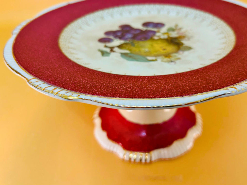 Burleigh Ware English Porcelain Fruit Plate - Vintage Middleport Pottery - Hand-Painted Tableware