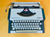 Close up shot Olympia Traveller de Luxe portable typewriter in excellent vintage condition