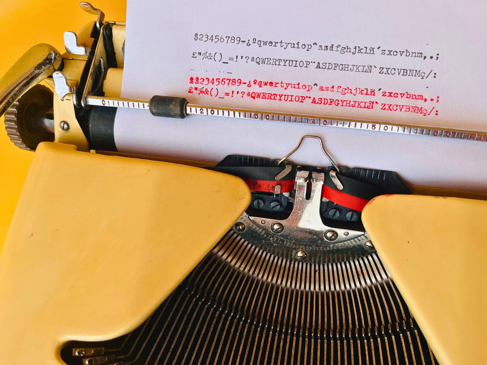 Working typewriter Erika Model 10 case with brushes and ribbon