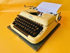 Working Typewriter Erika Model 10 Cream With Case And Brushes QWERTY