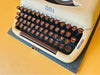 Working Typewriter Erika Model 10 Cream With Case And Brushes QWERTY